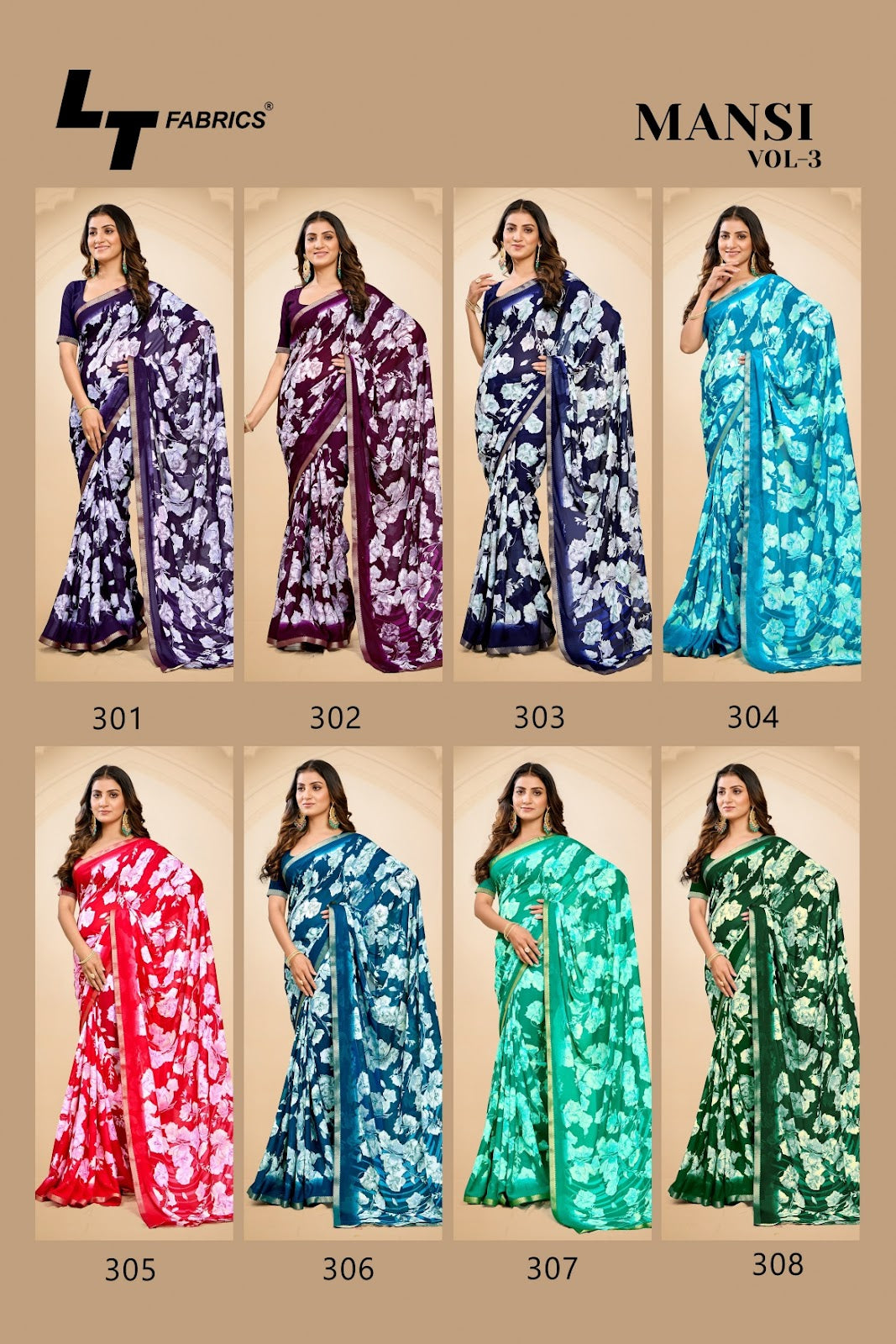 Mansi Vol 3 Lt Fabrics Micro Sarees Exporter