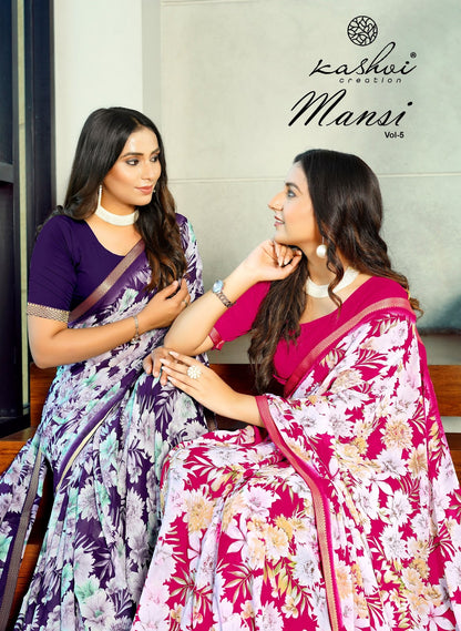 Mansi Vol 5 Kashvi Creation Micro Sarees Manufacturer