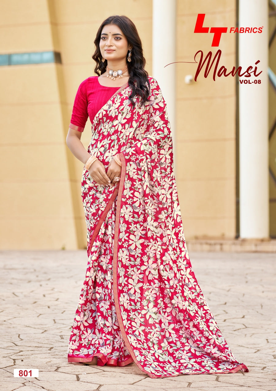 Mansi Vol 8 Lt Fabrics Micro Sarees Wholesale