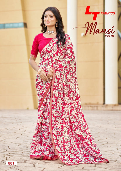 Mansi Vol 8 Lt Fabrics Micro Sarees Wholesale