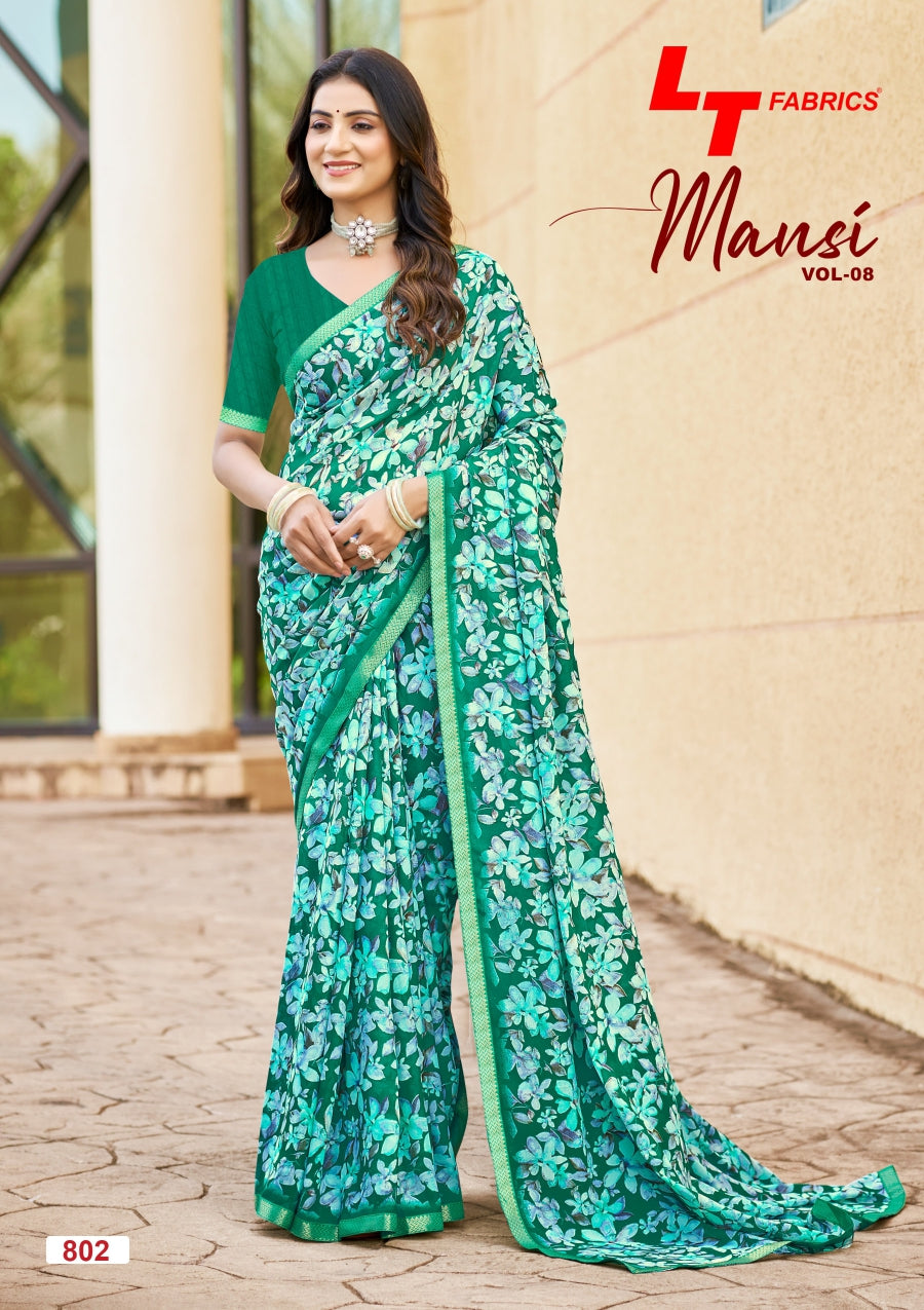 Mansi Vol 8 Lt Fabrics Micro Sarees Wholesale