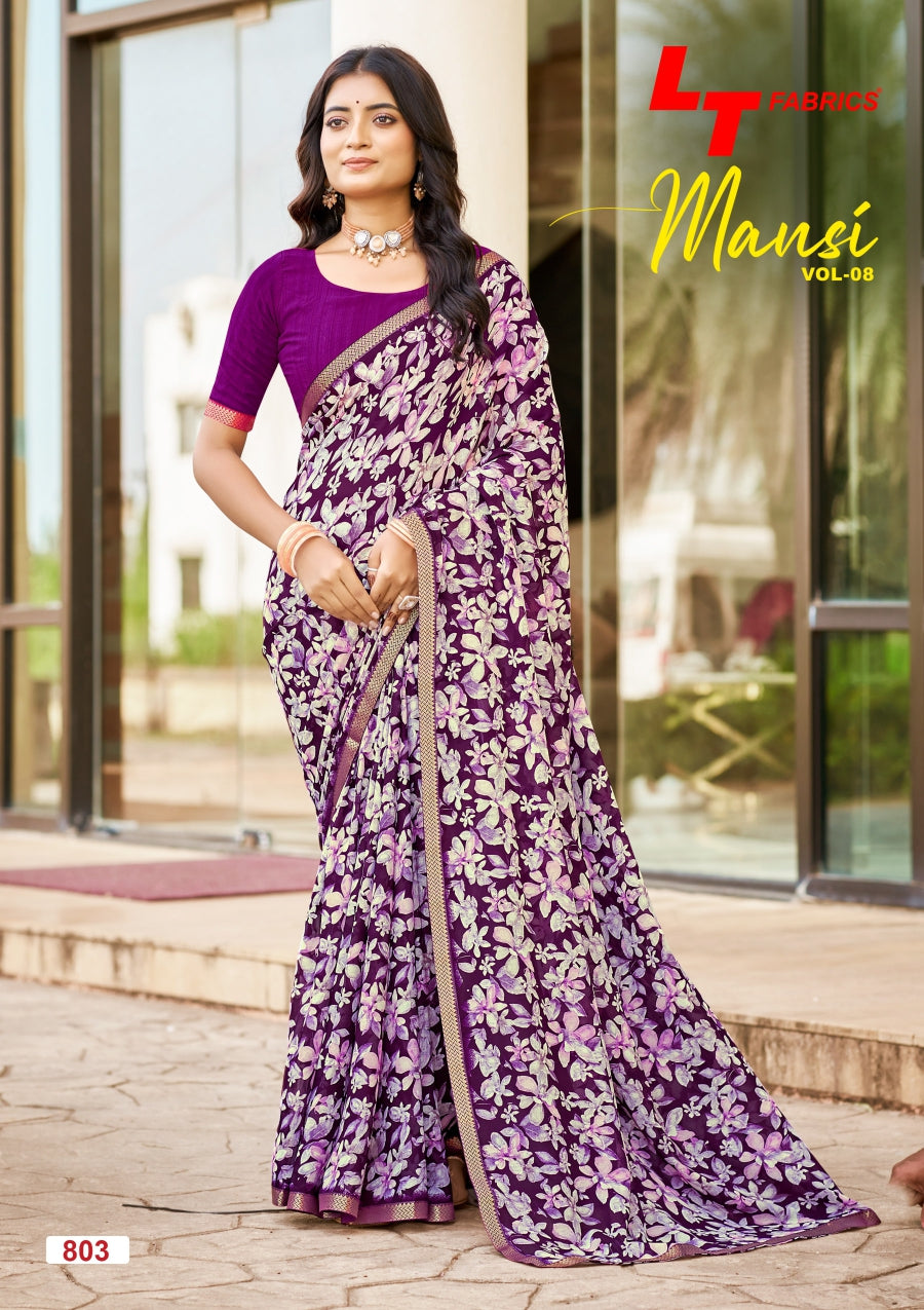 Mansi Vol 8 Lt Fabrics Micro Sarees Wholesale