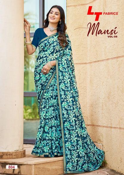 Mansi Vol 8 Lt Fabrics Micro Sarees Wholesale