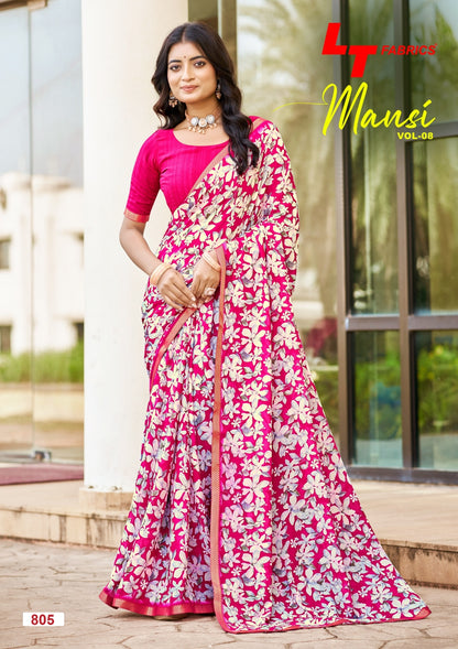 Mansi Vol 8 Lt Fabrics Micro Sarees Wholesale