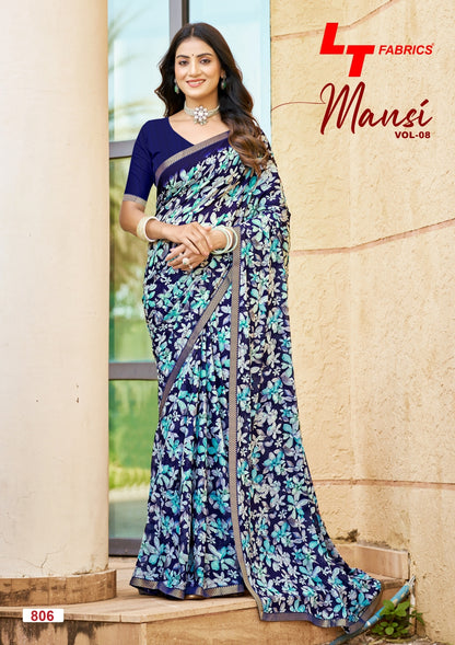 Mansi Vol 8 Lt Fabrics Micro Sarees Wholesale