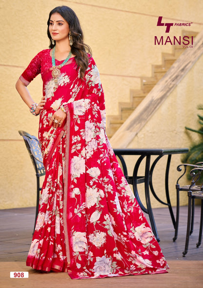 Mansi Vol 9 Lt Fabrics Micro Sarees Supplier