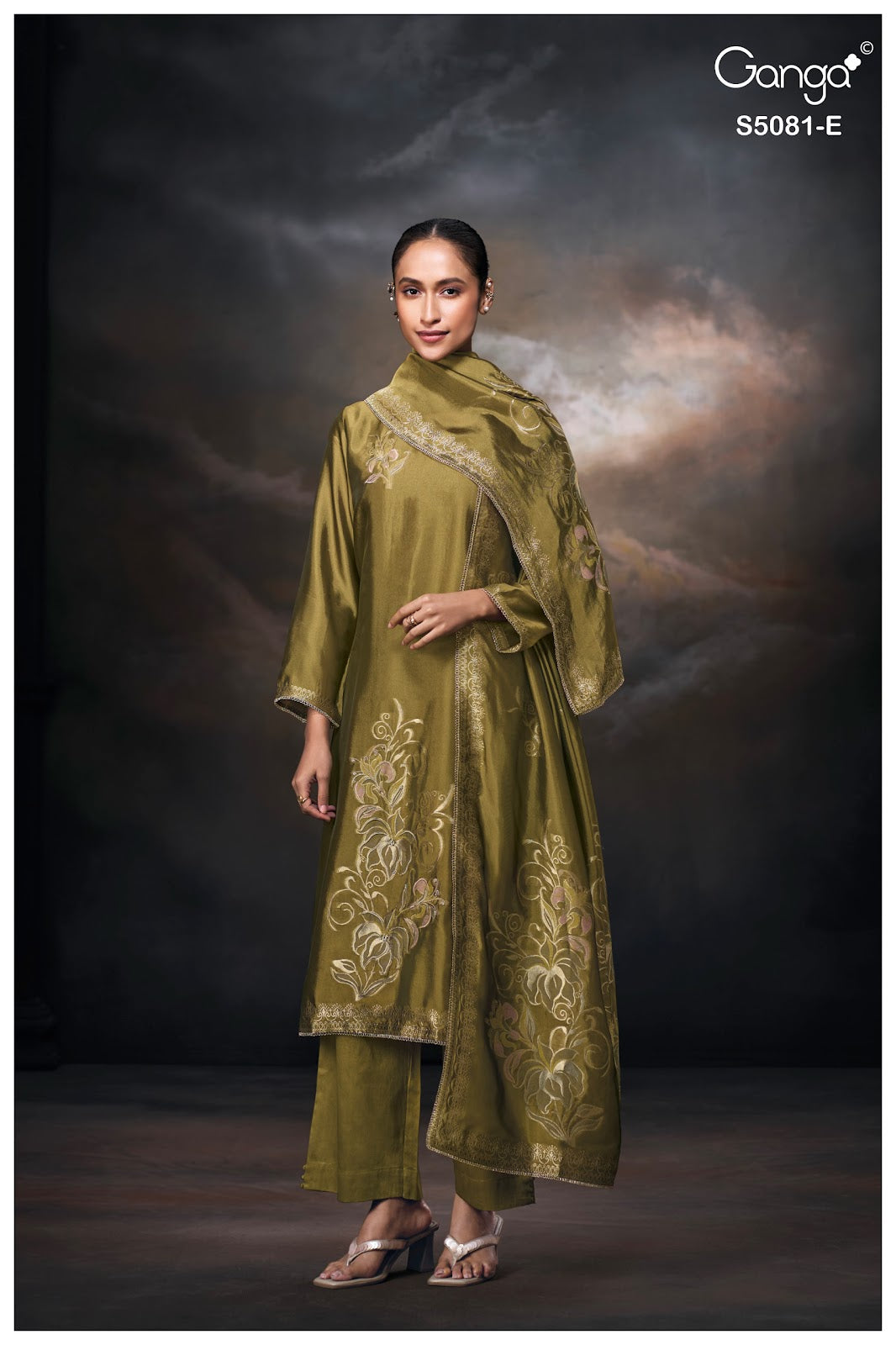 Mansie S5081 Ganga Woven Silk Plazzo Style Suits Wholesaler India