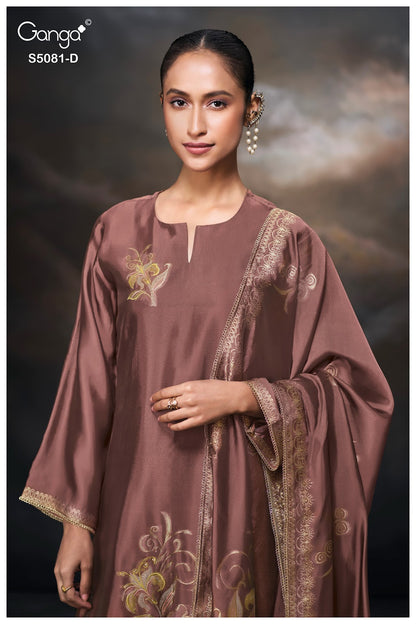 Mansie S5081 Ganga Woven Silk Plazzo Style Suits Wholesaler India
