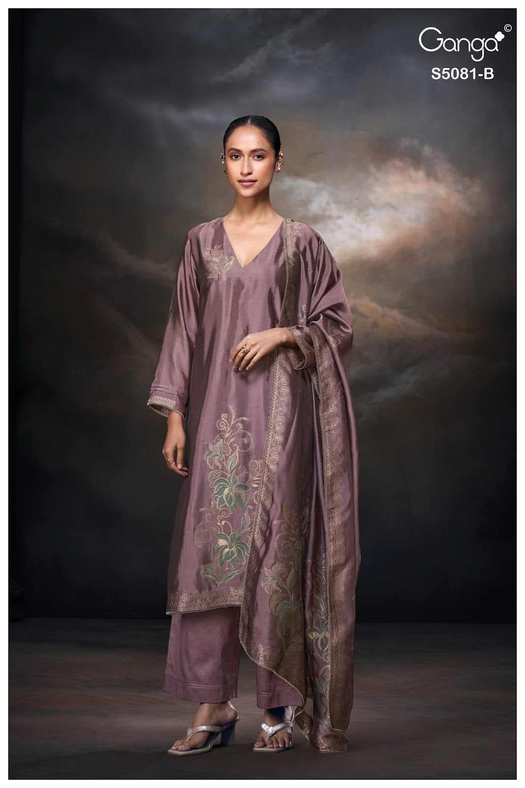 Mansie S5081 Ganga Woven Silk Plazzo Style Suits Wholesaler India