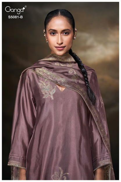 Mansie S5081 Ganga Woven Silk Plazzo Style Suits Wholesaler India