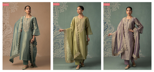 Manthan Naariti Tissue Silk Pant Style Suits Wholesale Price
