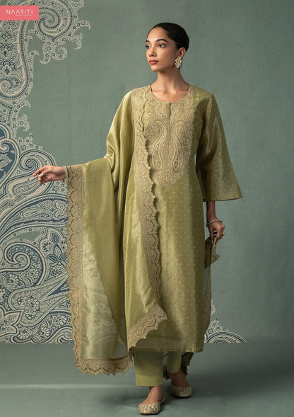 Manthan Naariti Tissue Silk Pant Style Suits Wholesale Price