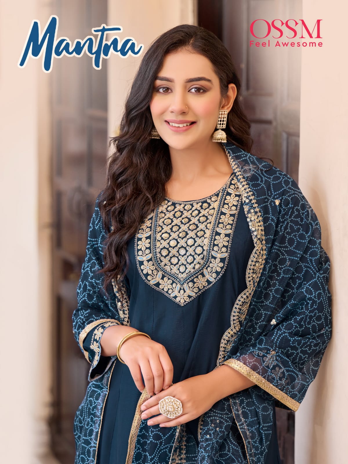 Mantra Ossm Roman Silk Readymade Anarkali Suits Wholesale Price