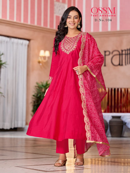 Mantra Ossm Roman Silk Readymade Anarkali Suits Wholesale Price