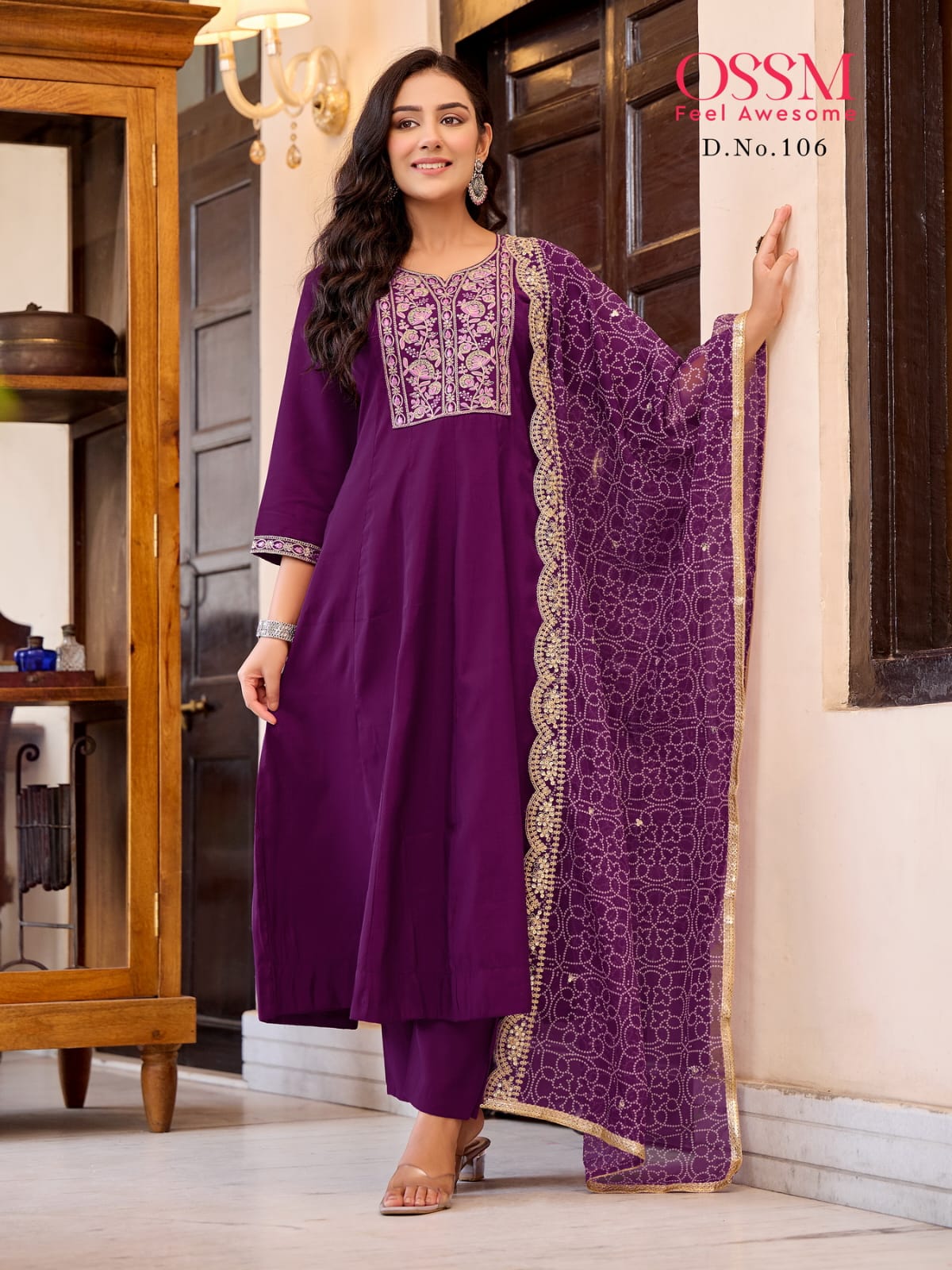 Mantra Ossm Roman Silk Readymade Anarkali Suits Wholesale Price Kavya Style Plus