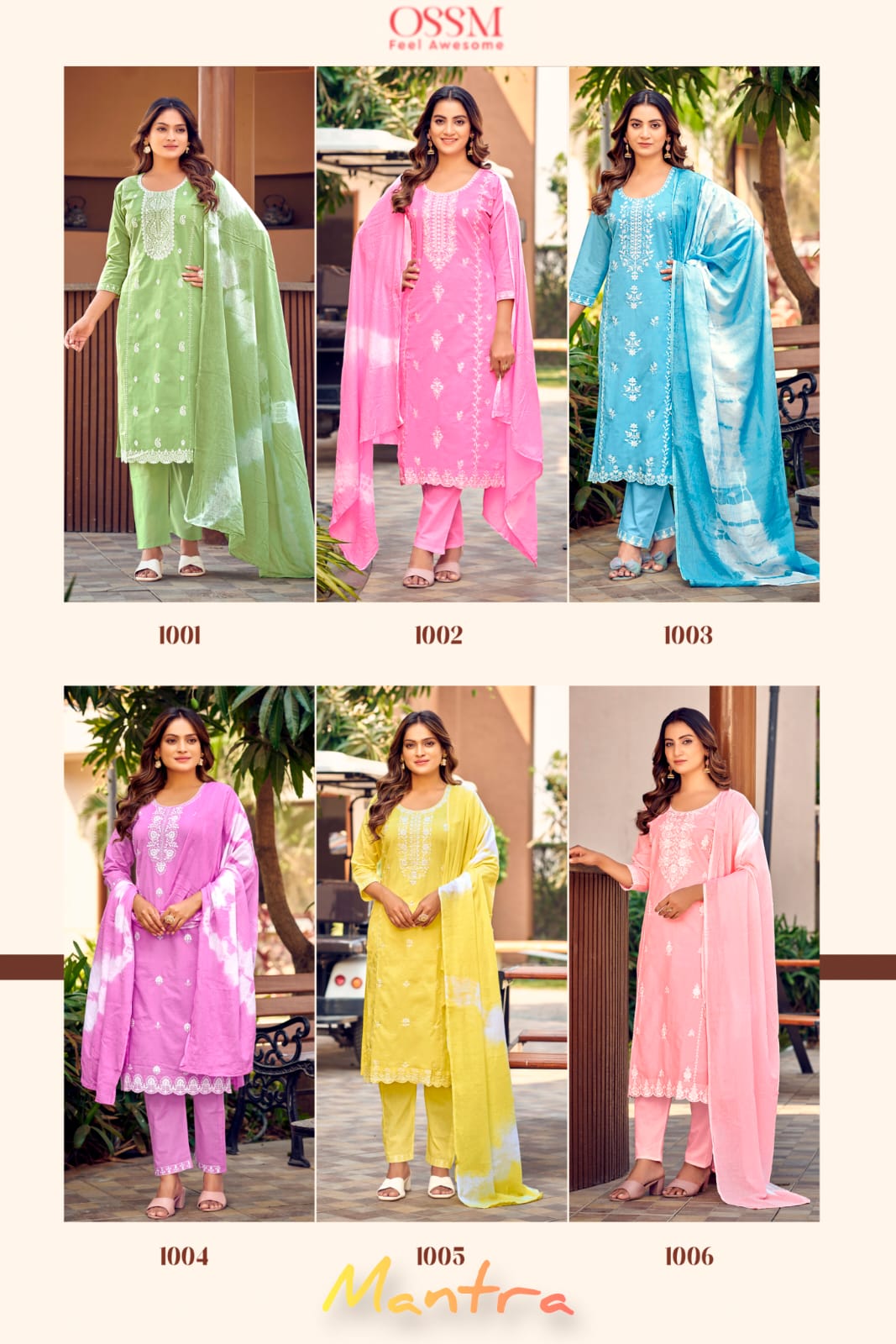 Mantra Ossm Pure Cotton Readymade Pant Style Suits Exporter Gujarat