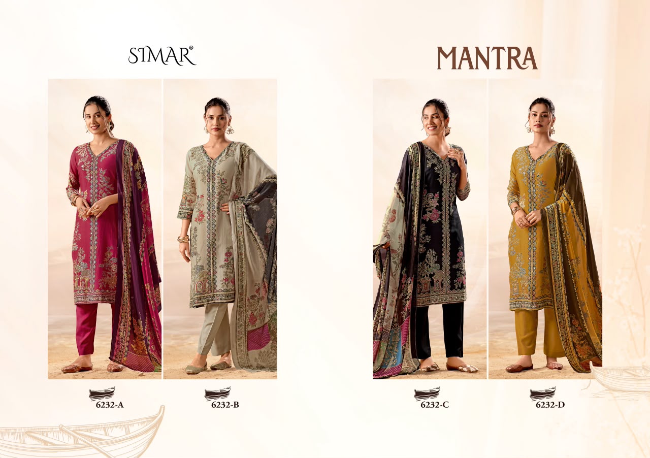 Mantra Simar Lawn Cotton Pakistani Salwar Suits Exporter