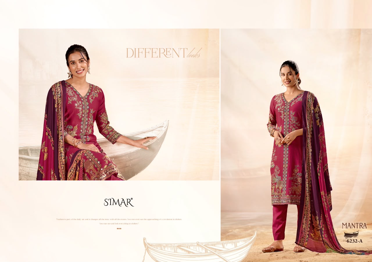 Mantra Simar Lawn Cotton Pakistani Salwar Suits Exporter