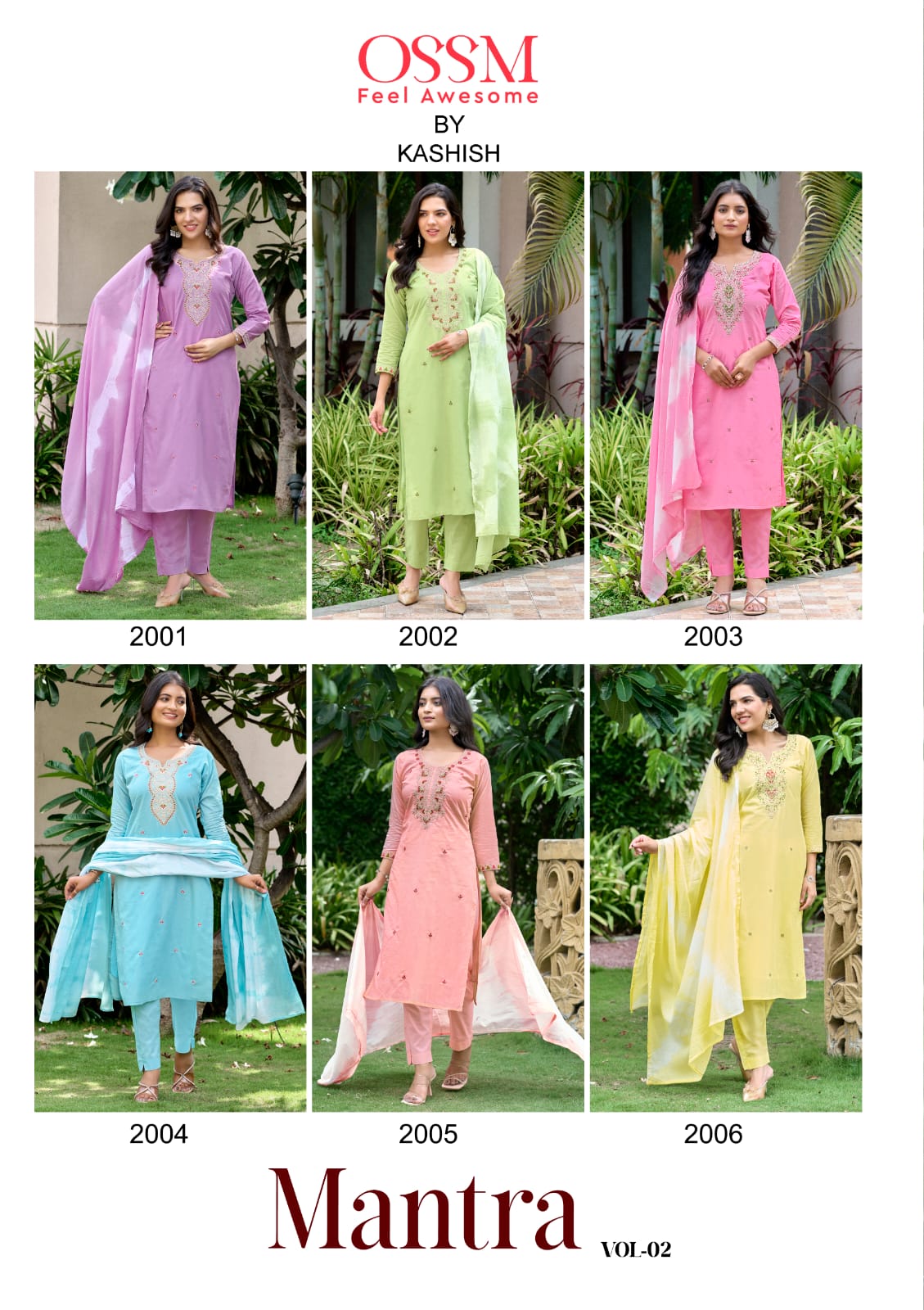 Mantra Vol 2 Ossm Readymade Cotton Pant Suits Exporter India