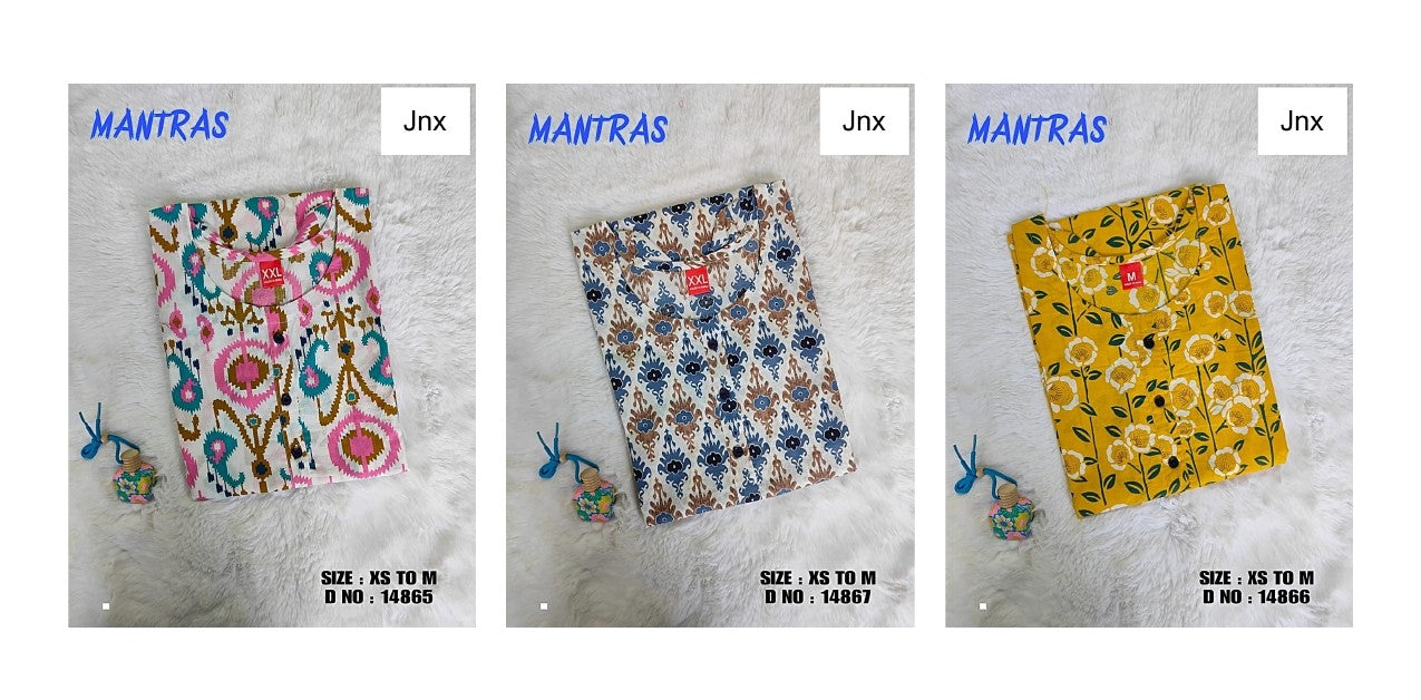 Mantras Jnx Cotton Kurtis Wholesaler Ahmedabad