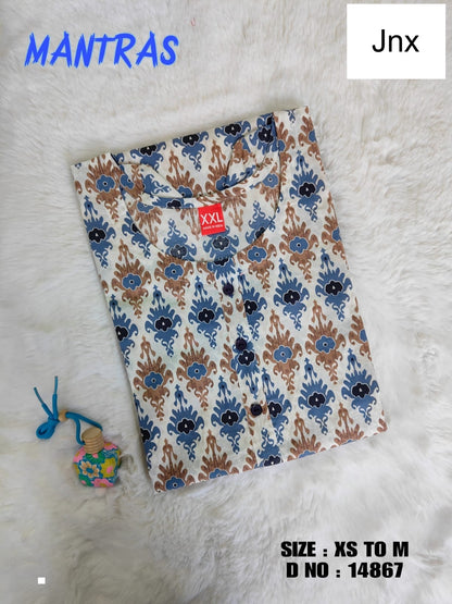 Mantras Jnx Cotton Kurtis Wholesaler Ahmedabad