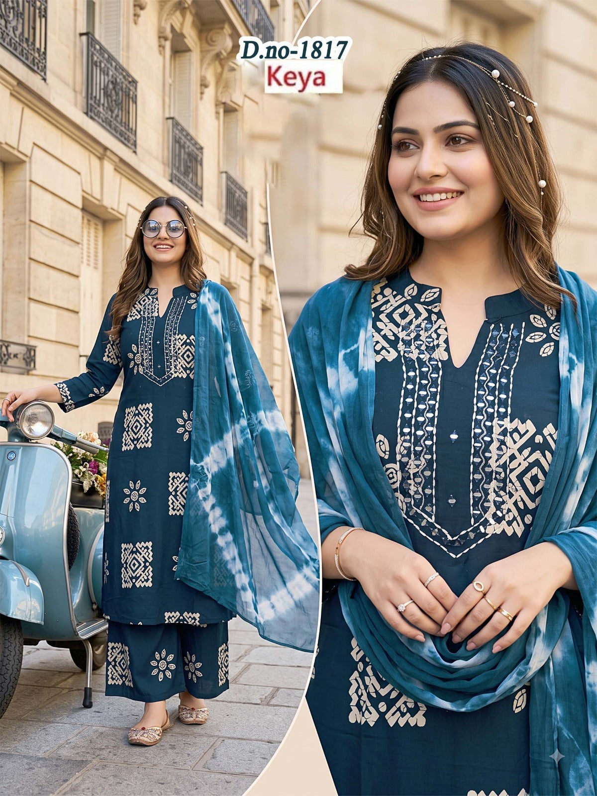 Manual Work 0509 Keya Rayon 18Kg Readymade Plazzo Style Suits Wholesale