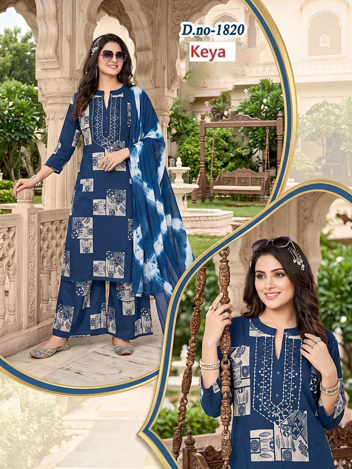 Manual Work 0509 Keya Rayon 18Kg Readymade Plazzo Style Suits Wholesale