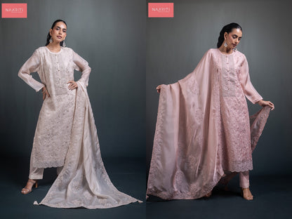 Manvi 174 Naariti Tussar Silk Pant Style Suits Wholesale