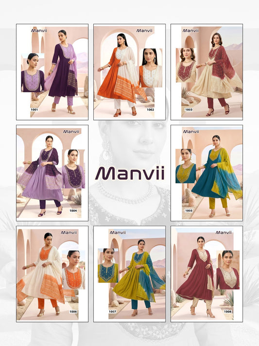 Manvi Malviken Roman Silk Readymade Anarkali Suits Manufacturer Gujarat
