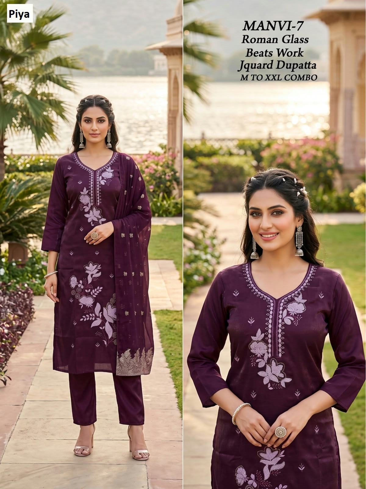 Manvi Piya Roman Readymade Pant Style Suits Exporter Gujarat
