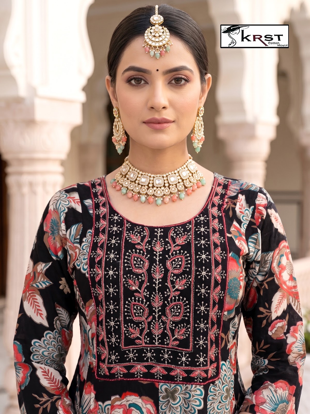 Manvi Vol 3 Krst Reyon 18Kg Readymade Anarkali Suits Supplier
