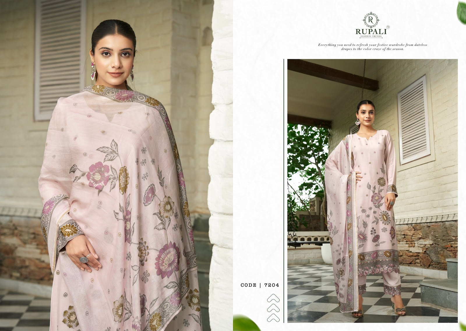 Manvika Rupali Muslin Pant Style Suits Supplier