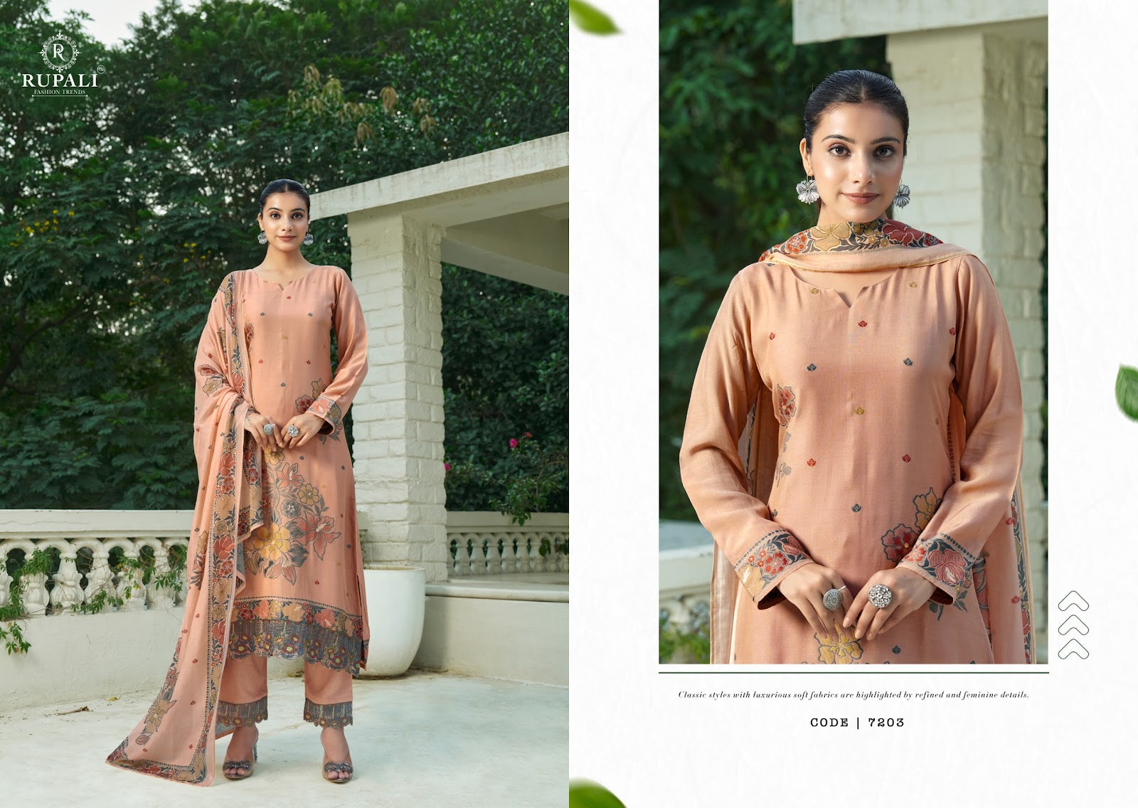 Manvika Rupali Muslin Pant Style Suits Supplier