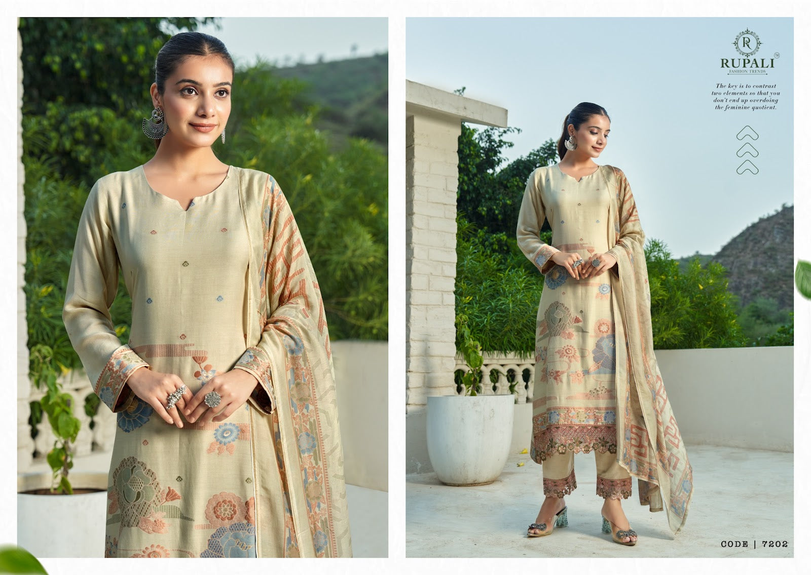 Manvika Rupali Muslin Pant Style Suits Supplier