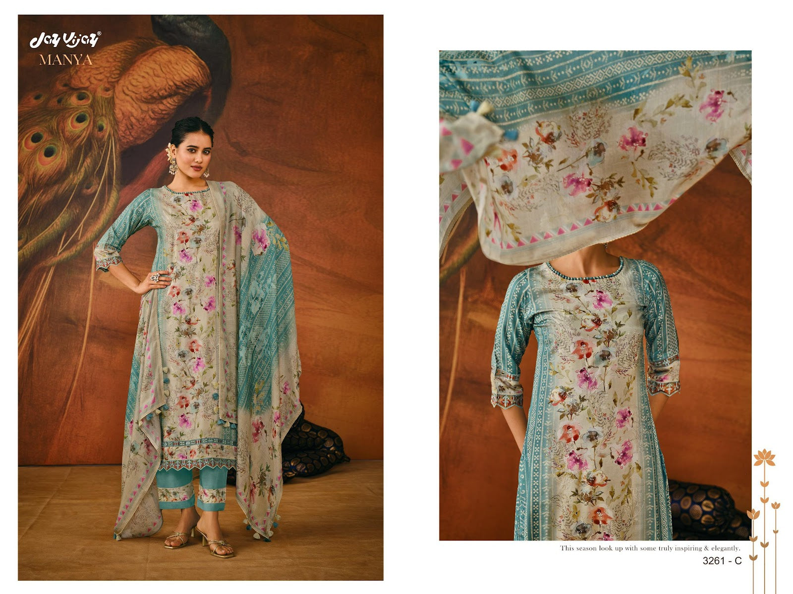 Manya Jay Vijay Moga Silk Pant Style Suits Manufacturer India
