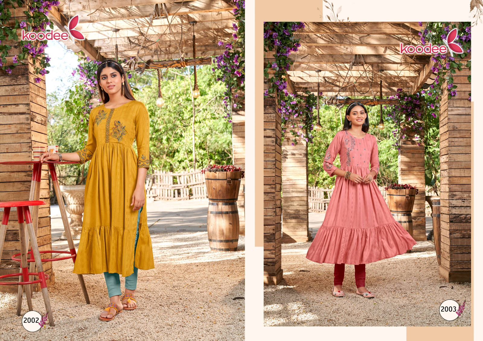 Manya Koodee Fashion Rayon Dobby Anarkali Kurtis Manufacturer Ahmedabad