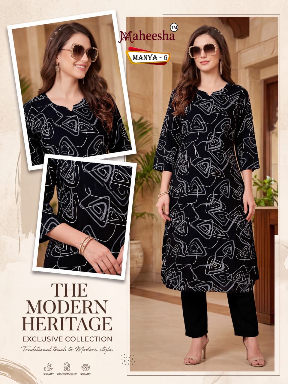 Manya Maheesha Rayon 22Kg Kurti Pant Set Manufacturer