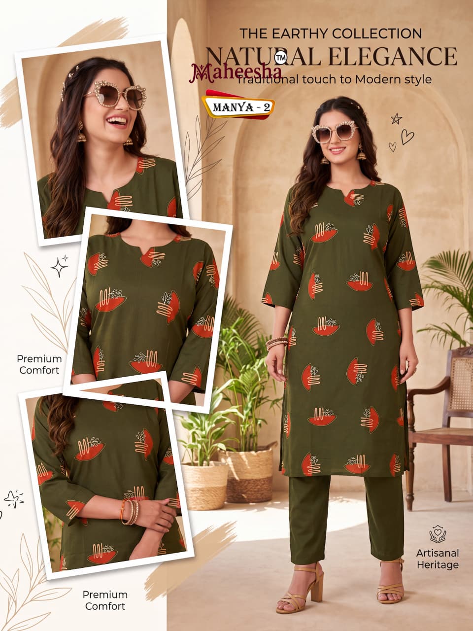 Manya Maheesha Rayon 22Kg Kurti Pant Set Manufacturer