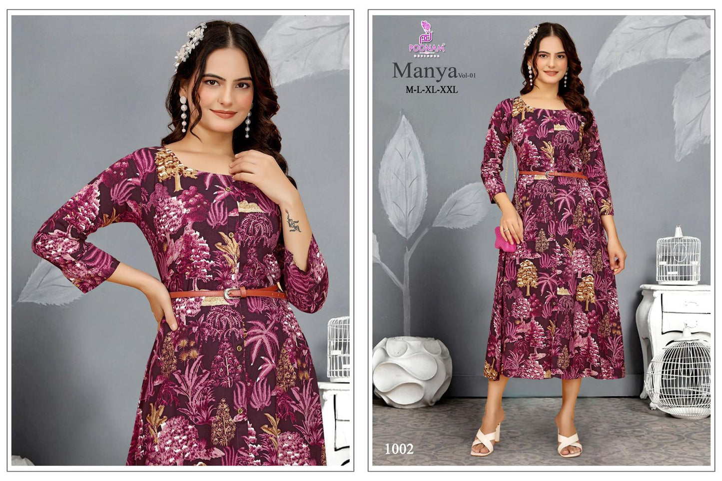 Manya Vol 1 Poonam Designer Rayon One Piece Exporter Ahmedabad