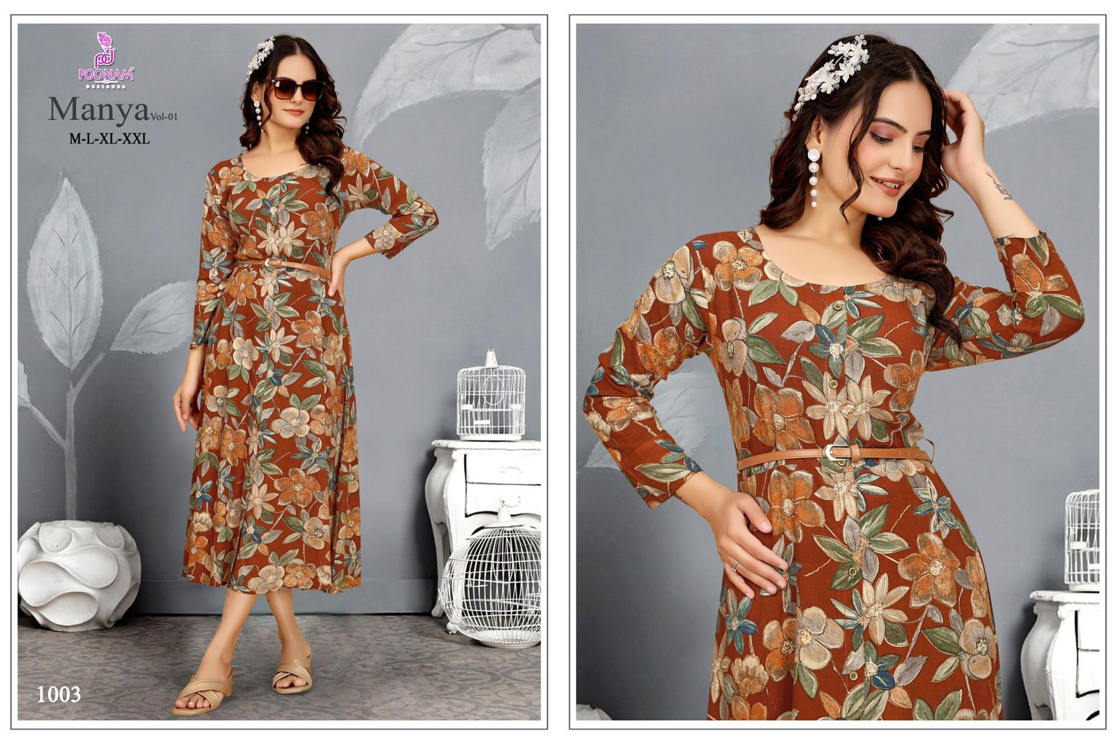 Manya Vol 1 Poonam Designer Rayon One Piece Exporter Ahmedabad