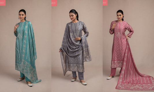 Manyaa Naariti Silk Pant Style Suits Exporter India