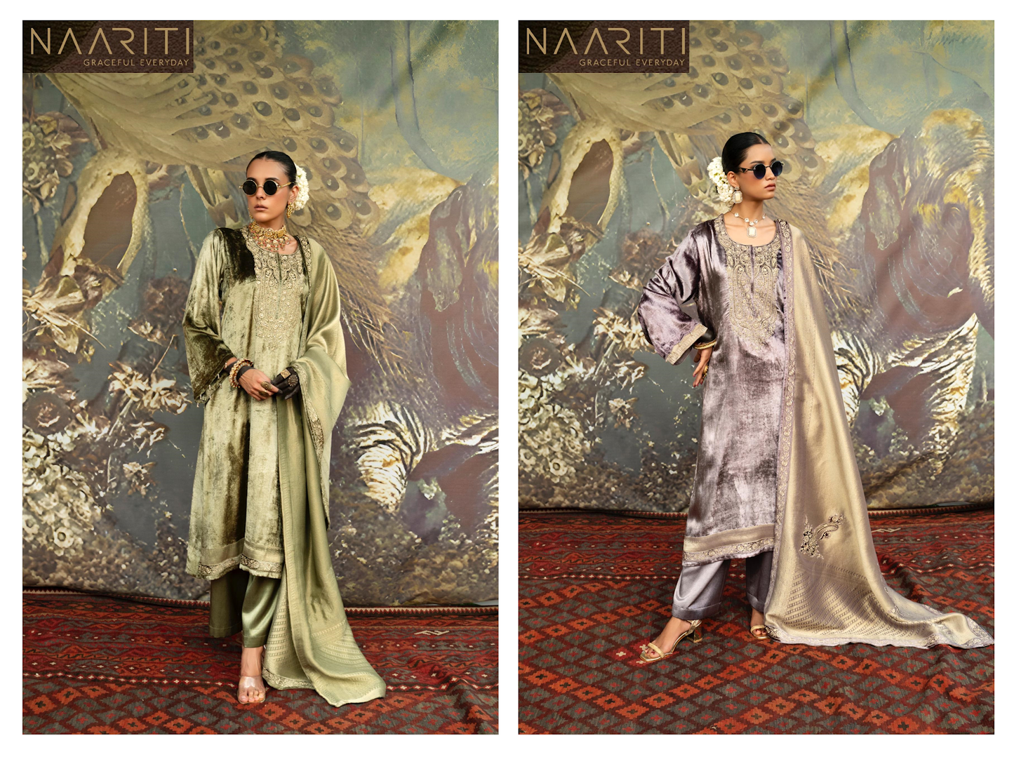 Manzah Naariti Velvet Suits Exporter India
