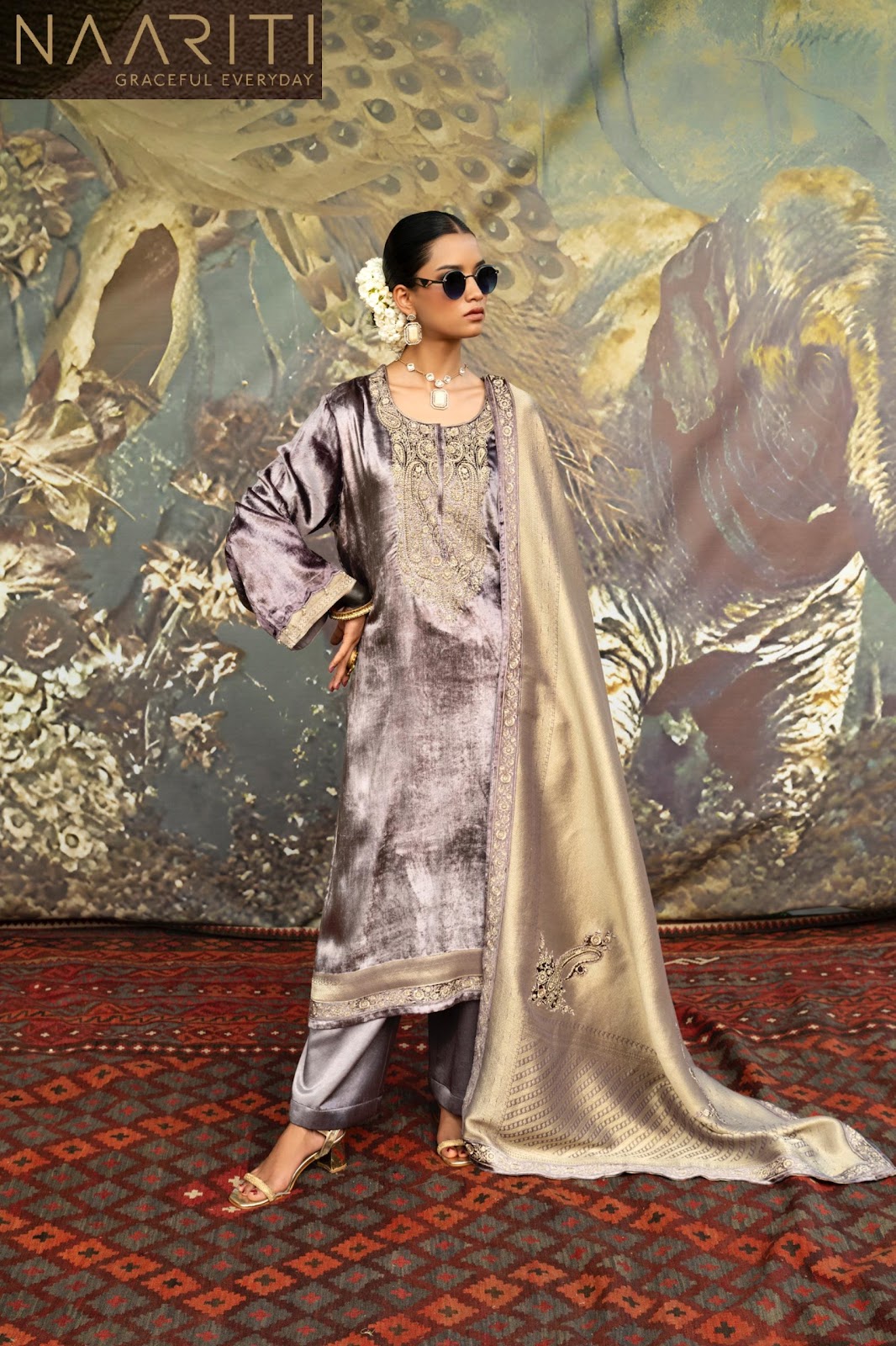 Manzah Naariti Velvet Suits Exporter India