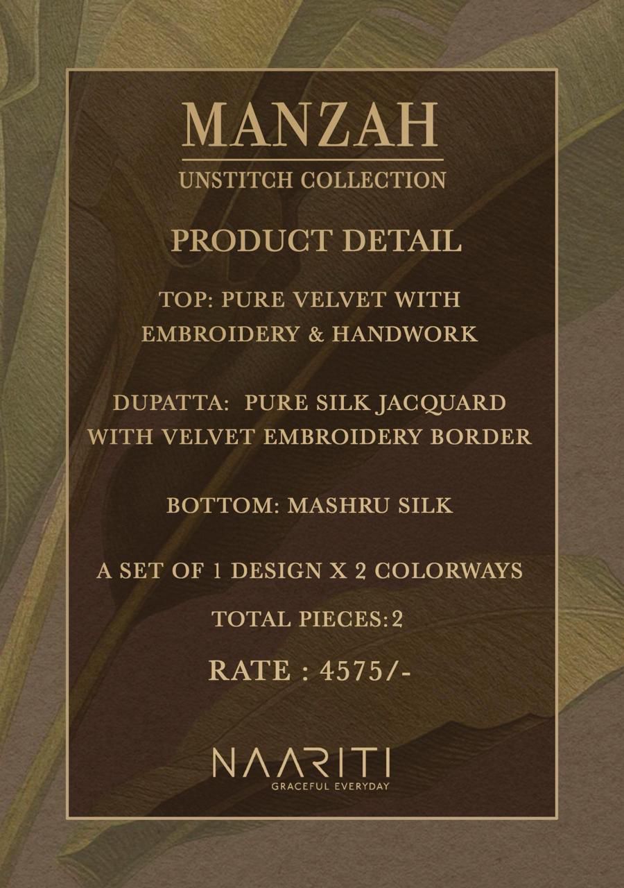 Manzah Naariti Velvet Suits Exporter India