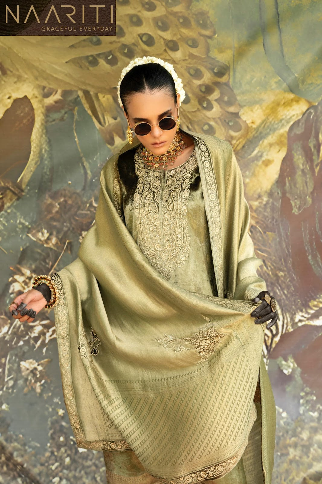 Manzah Naariti Velvet Suits Exporter India