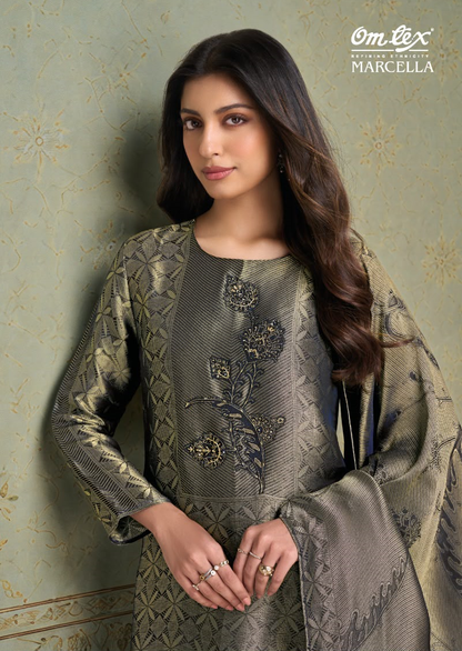Marcella Omtex Silk Pant Style Suits Manufacturer Gujarat