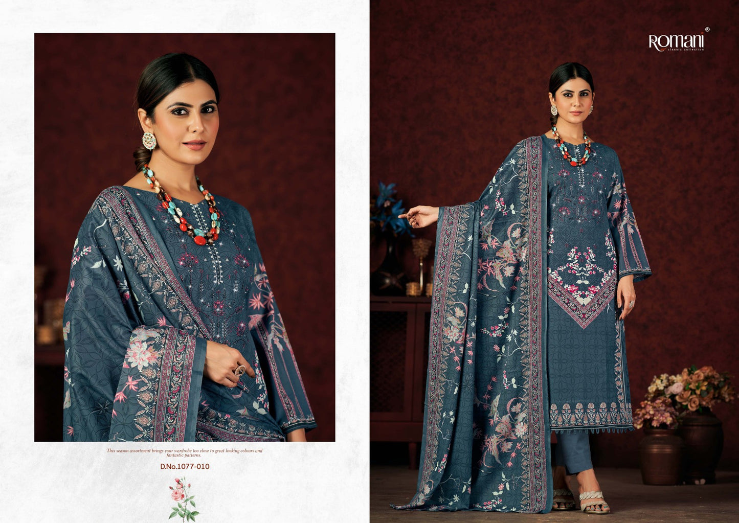 Mareena Vol 13 Romani Cotton Karachi Salwar Suits Manufacturer