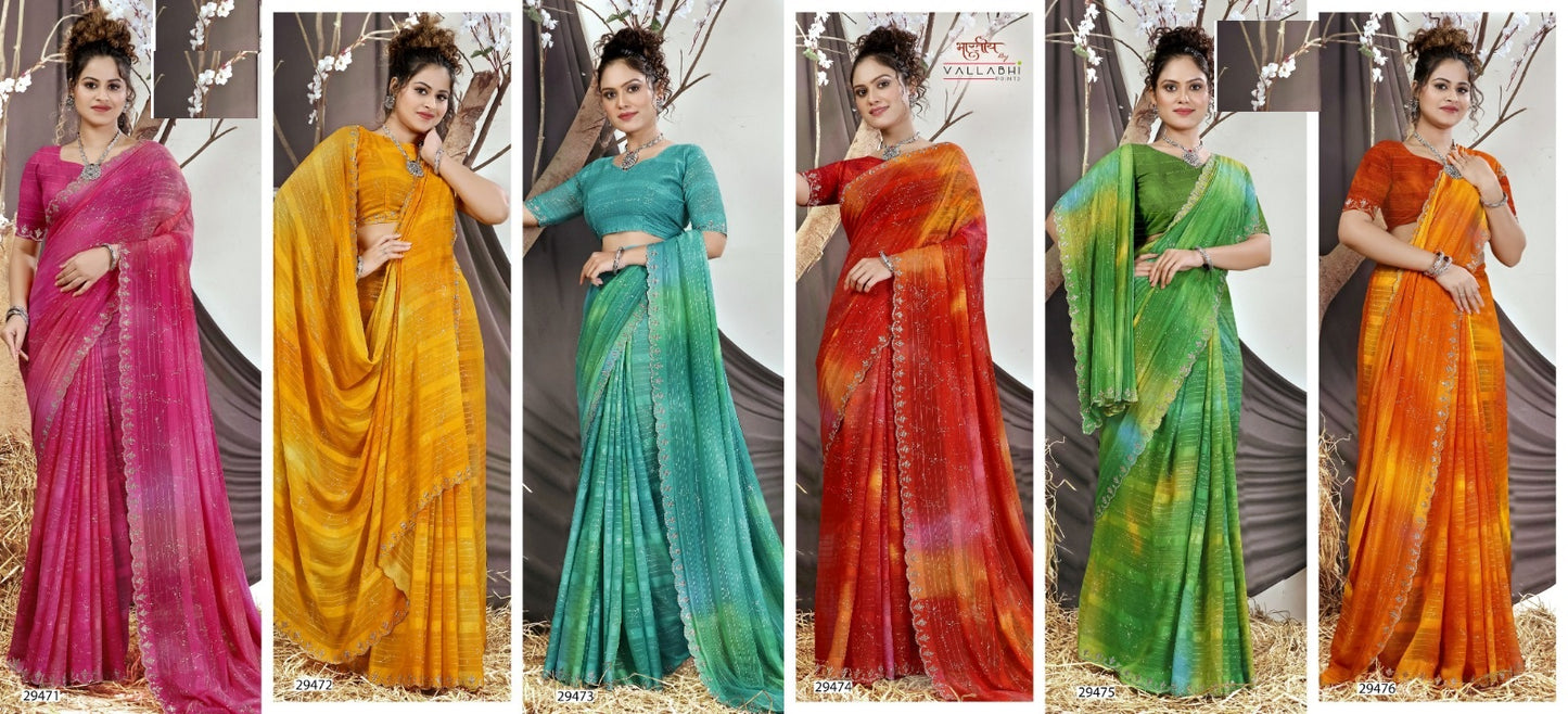 Margo 2 Vallabhi Prints Brasso Sarees Supplier