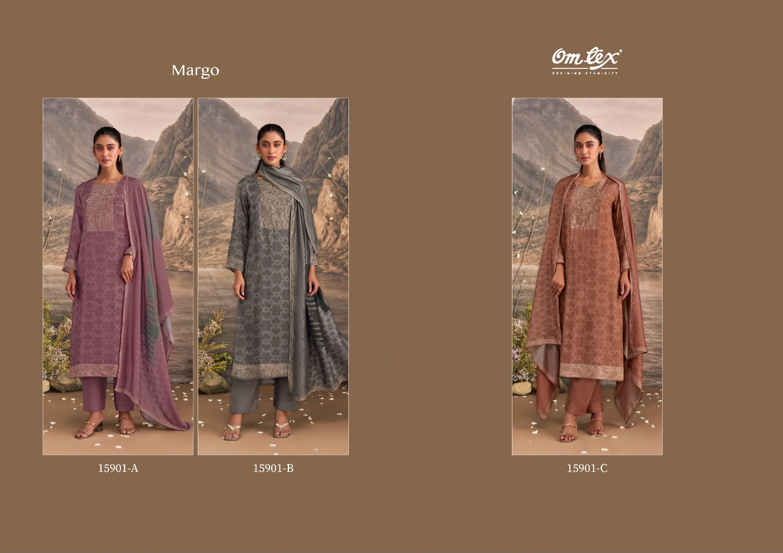Margo Omtex Muslin Silk Pant Style Suits Supplier Ahmedabad