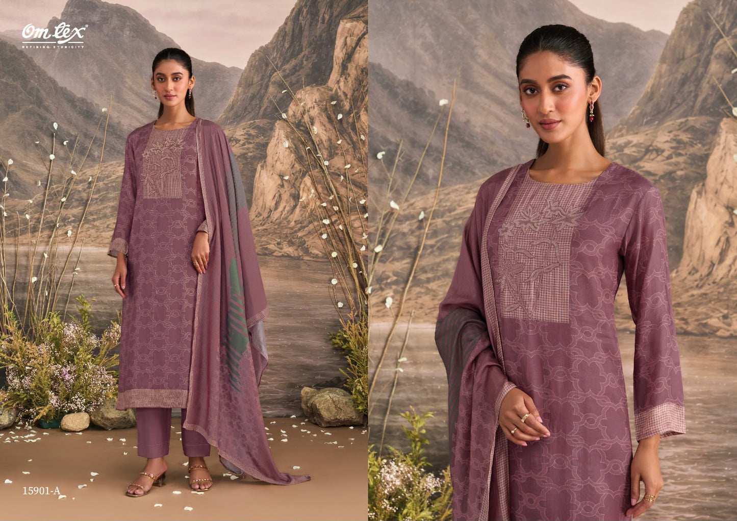 Margo Omtex Muslin Silk Pant Style Suits Supplier Ahmedabad